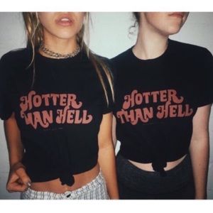 Brandy Melville “HOTTER THAN HELL” t shirt